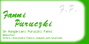 fanni puruczki business card